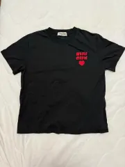 MIU MIU ブラック 半袖Tシャツ MIU MIU ブラック 半袖Tシャツ MIU MIU ブラック Tシャツ Miu Miu ロゴ