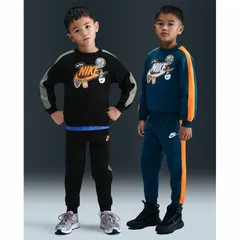 ナイキ スウェット 上下 キッズ ジュニア 98-122cm USサイズ 子供服 NIKE 長袖トレーナー ロングパンツ 2点セット 子ども 裏起毛 スエット セットアップ スポーツウェア 上下組  nike  キッズウエア キッズファッション/86N497