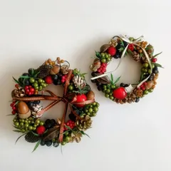 森の木の実クリスマスリース  ２個セット