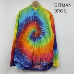 GITMAN BROS. ギットマンブラザーズ シャツ、ブラウス 長袖 長袖 シャツ バンドカラー ブラウス Shirt ロングスリーブ タイダイ柄 マルチカラー USA製