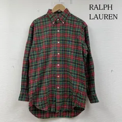 RALPHLAUREN ラルフローレン シャツ、ブラウス 長袖 90s 長袖 ボタンダウン シャツ ブラウス タータンチェック 柄 ポニーロゴ 刺繍