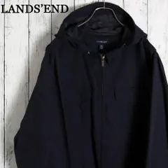 LANDS'END ランズエンド ナイロンシェルジャケットブラック 90年代 LANDS' END ランズエンド SQUALL JACKET シェル