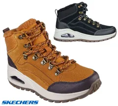 スケッチャーズ 155224 SKECHERS UNO RUGGED WINTER FEELS スニーカーブーツ カジュアルブーツ ウィンターブーツ ハイカットスニーカー レディーススニーカー 内ボア エアークッション 滑りにくい 婦人 靴 ウィート ブラック