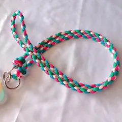 パラコードスマホショルダーストラップ ビビッドカラー おしゃれ ハンドメイド 大人女子