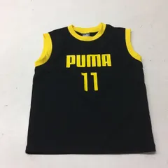 送料無料★PUMA プーマ★ノースリーブシャツ　タンクトップ★ジュニア　子供　130 キッズ★ブラック　イエロー#50217sjj6
