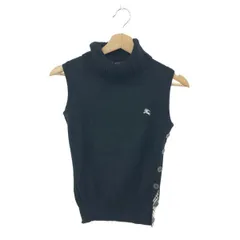 BURBERRY バーバリーロンドン タートルネックベスト サイズ:1 サイドボタン/ホースロゴ刺繍 FBA48-175-09   ブラック レディース / 240001168392