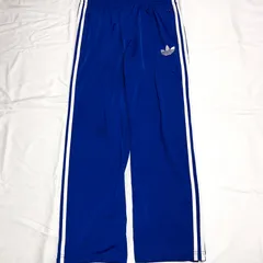 古着 adidas アディダス トラックパンツ スリーストライプ ブルー 259-208