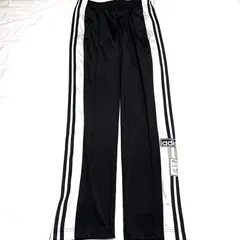 古着 adidas アディダス トラックパンツ スリーストライプ ブラック 259-210