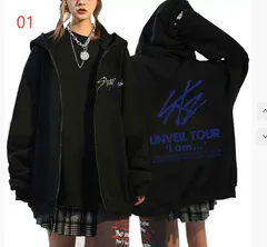 StrayKidsパーカー黒 M 1STアルバム INトレーナー 写真 スキズ