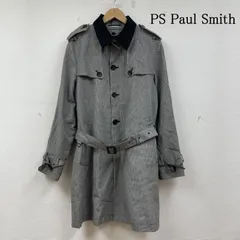 PS Paul Smith ピーエスポールスミス コート トレンチコート ミディ丈 トレンチ コート 総柄 千鳥格子柄 ライナー付き ジャケット ベルト付き ボタン