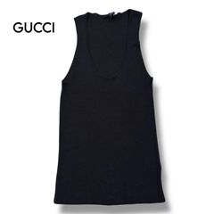 m23788☆GUCCI☆タンクトップ☆イタリア製☆伸縮性あり☆M位 - メルカリ