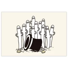 【メール便】ムーミン グリーティングカード ポストカードカード 1枚入り MOUV ニョロニョロ 北欧 日本ホールマーク はがき キャラクター グッズ 