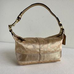 COACH ワンショルダーバッグ 肩掛け バンドバッグ y2k ゴールド - メルカリ