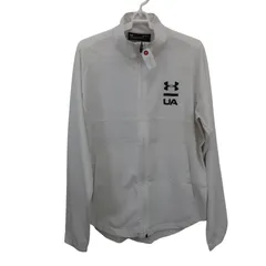 【美品】UNDER ARMOUR(アンダーアーマー) フルジップシャツ 白 メンズ LG ゴルフウェア 2510-0561 中古