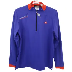 le coq sportif(ルコックスポルティフ) 長袖ハーフジップシャツ 紫オレンジ メンズ LL ゴルフウェア 2510-0694 中古