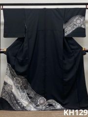 振袖 仮絵羽 舞台衣装 紋意匠 大輪 牡丹 正絹 未仕立て品 八掛付き