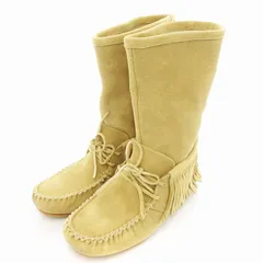 【中古】ロエベ LOEWE ショートブーツ スエード フリンジ 38 ベージュ /UO ■GY19 レディース ロエベ LOEWE ショートブーツ スエード フリンジ 38 ベージュ /UO