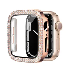 【特価商品】ケース、豪華で Watch Watch 強化ガラス、完璧なフィット感コンパチブルApple カバー、タッチ感度を高＆超高透過率のあっふウォッチカバー、取り付け簡単 質感互アップルウォッチ 1)/6/5/4、全面保護対応Apple 2 3 (Se