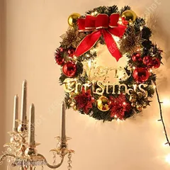 クリスマスリース 玄関 おしゃれ フラワー 玄関飾り ドア インテリア 雑貨 北欧 クリスマス飾り 壁飾り 壁掛け クリスマスプレゼント 誕生日プレゼント 女性