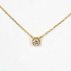4℃ K18 一粒ダイヤモンド ネックレス 約44cm - メルカリ