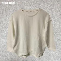 niko and ... ホワイト クルーネック スウェット トップス Fサイズ