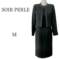 ★美品 SOIR PERLE 黒 ブラックスーツ・礼服・喪服 M HMR072-23
