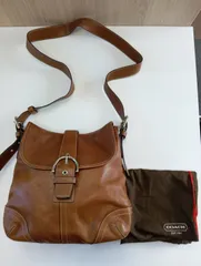 【中古品】オールドコーチ ワンショルダーバッグ オールレザー ブラウン　COACH　現状品