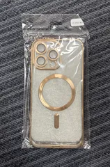 iPhone 15 Pro Max 用 MagSafe 対応 クリアケース メタルフレーム付き 落下防止 衝撃吸収 スマホ保護カバー 全5色