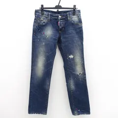 DSQUARED2 / ディースクエアード ◆デニムパンツ/ダメージ加工/ペイント/インディゴ/W46/三崎商事タグ 【メンズ/MEN/男性/ボーイズ/紳士】 メンズファッション【中古】 