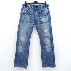 DIESEL / ディーゼル ◆MOORIX/デニムパンツ/ボタンフライ/ダメージ/インディゴ/W28 【メンズ/MEN/男性/ボーイズ/紳士】 メンズファッション【中古】 