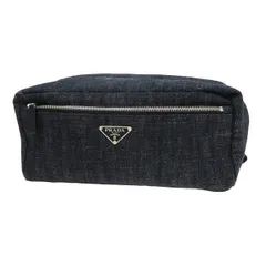 ルカさん専用　PRADA ブラックデニムポーチ ルカさん専用 PRADA ブラックデニムポーチ PRADA デニム ポーチ - メルカリ