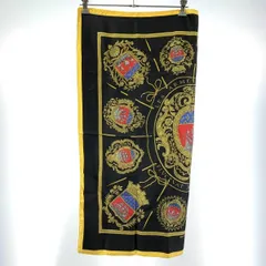 【中古】Hermes カレ90 Lee Armes de Paris ブラック/イエロー[19]