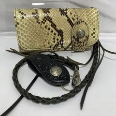 FUNNY ダイヤモンドパイソン 長財布 コンチョ バイカーズウォレット