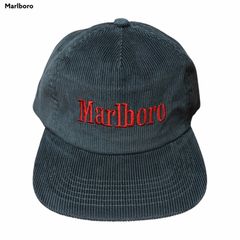 Marlboro Logo Embroidery Corduroy Cap Trucker Cap マールボロ
