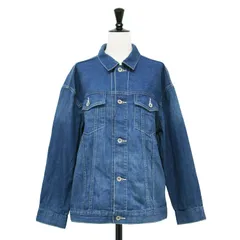 【新品】URBAN RESEARCH DOORS アーバンリサーチドアーズ ジャケット ブルー サイズ:FREE | ルーズシルエット デニム ジャケット | Gジャン ブルゾン オーバーサイズ コットン | アウター 上着【レディース】