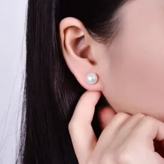 254 上品 925シルバー 天然淡水パールピアス 両耳