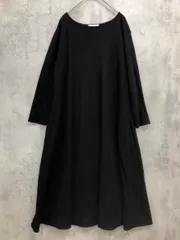 ★かぐれ ウールサージワンピース 日本製 黒 ブラック 長袖 ニットkagure ☆かぐれ ウールサージワンピース 日本製 黒 ブラック 長袖