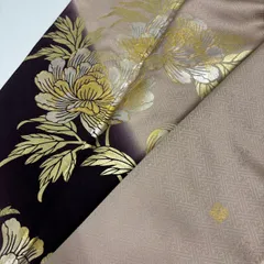 【送料無料】色留袖　渋梅色　作家物　金彩　四季草花　一ツ紋　フォーマル　正絹　仕立て上がり　m-0840 ポイント10倍色留袖 未使用 正絹 吉祥扇面几帳 身丈