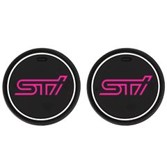 【数量限定】フォレスター レガシィ インプレッサスポーツ レヴォーグ XV B4 コースター BRZ ノンスリップ G4 ドリンクホルダー用 スバル 発光 STI (スバル)