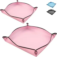 SakuraLovely8 ガーデニング 植え替えシート 撥水 ガーデンマット 防水 園芸用シート (50cm・75cm ピンク 2個セット)