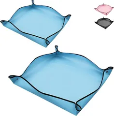 SakuraLovely8 ガーデニング 植え替えシート 撥水 ガーデンマット 防水 園芸用シート (50cm・75cm ブルー 2個セット)