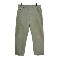 00年代 Dickies ディッキーズ ダック ペインターパンツ グリーン(メンズ W36 L32)中古 古着 V7276