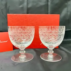◆中古美品◆Baccarat【バカラ】 ローハン ワイングラス ペア クリスタル クリア　M1445