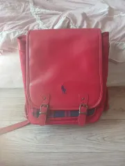 ポロラルフローレン レッド CHECK バックパック