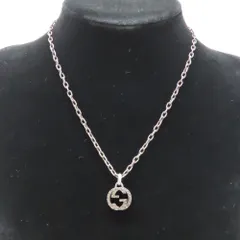 【中古】GUCCI グッチ インターロッキング Gペンダント 型:455307 Ag925 シルバー ネックレス ユニセックス アクセサリー メンズ レディース ブランド いぶし銀 GG A2504546【無料ギフトラッピング承ります】