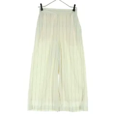 green label relaxing グリーンレーベルリラクシング ストライプ柄 ワイドパンツ 34 アイボリー UNITED ARROWS ユナイテッドアローズ レディース 古着