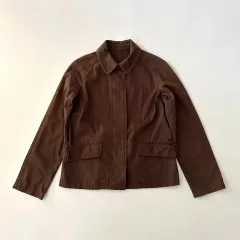 マーガレットハウエル・リネンテーラードジャケット・ブラウン マーガレットハウエル・リネンテーラードジャケット・ブラウン