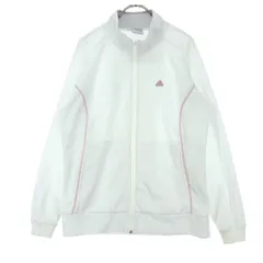adidas アディダス ロゴ刺繍 トラックジャケット L ホワイト レディース 古着