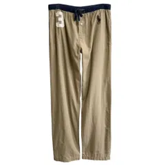 POLO RALPH LAUREN ポロ ラルフローレン SLEEPWEAR パジャマパンツ ラウンジパンツ ウエストゴム イージーパンツ ロゴ刺繍 ベージュ Sサイズ No.H950