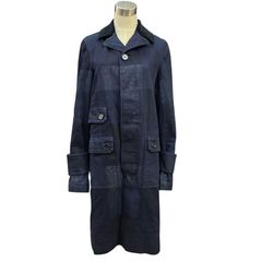 Pizzo Bianco】美品！ロングデニムツイルコート 綿 ネイビー F - メルカリ